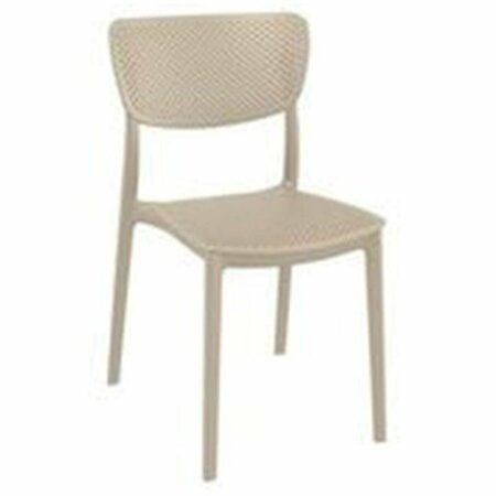 FINE-LINE Lucy Outdoor Dining Chair - Taupe, 2PK FI2855701